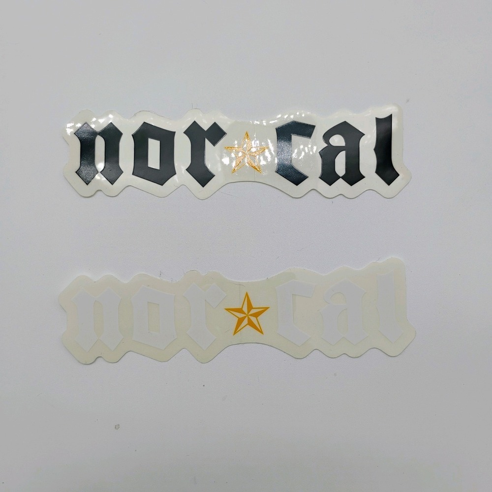 Nor Cal Clothing Stickers Set Of 2 One Each VTG 1990's  Surfing Skate Santa Cruz